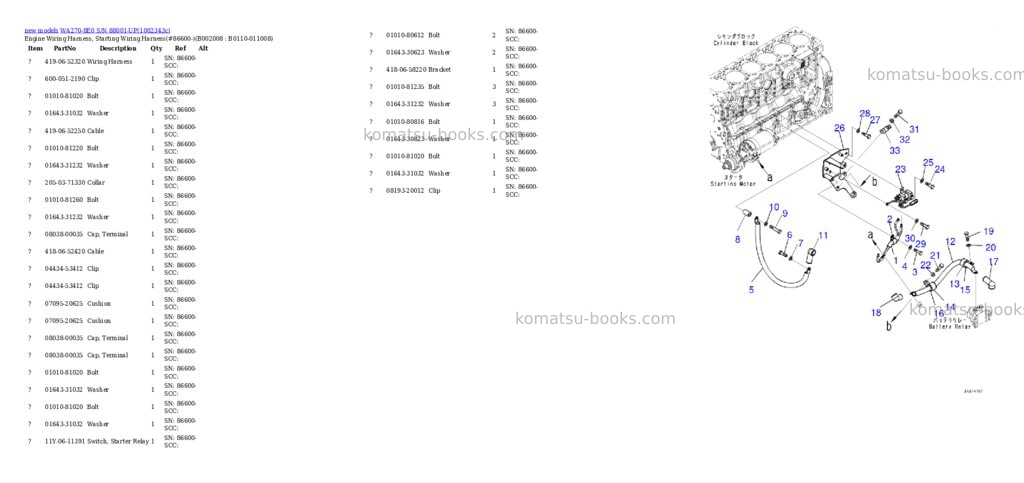 Komatsu WA270-8E0 S/N 88001-UP Parts catalog cover Page 9
