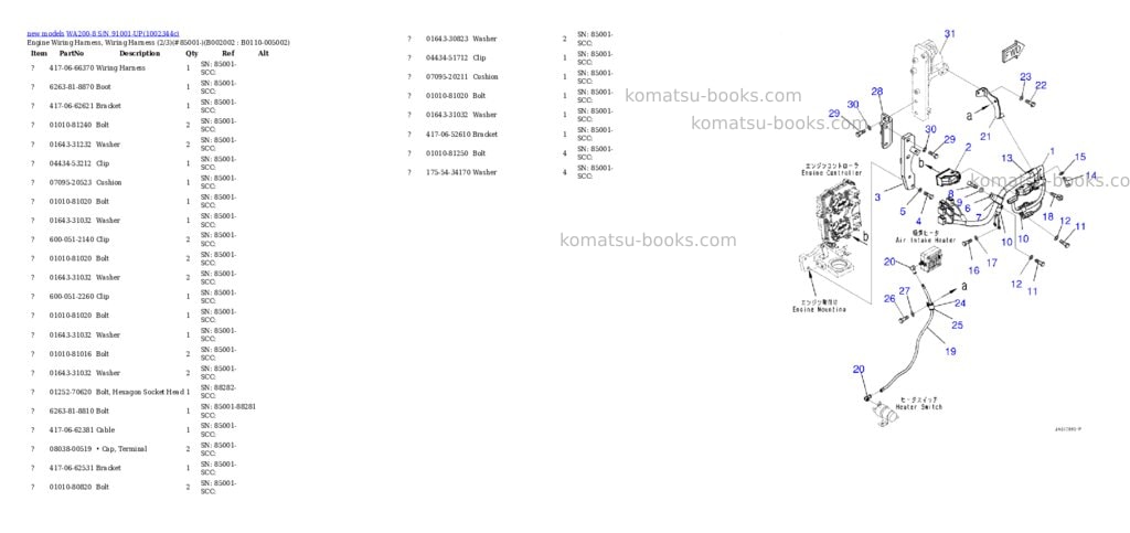 Komatsu WA200-8 S/N 91001-UP Parts catalog cover Page 3