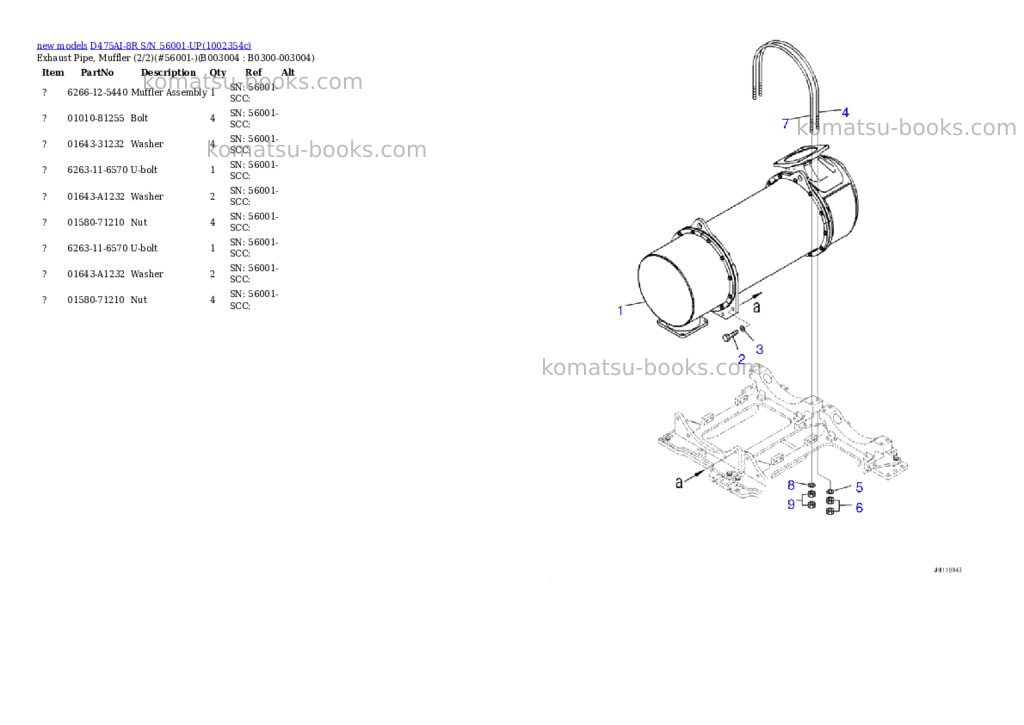 Komatsu D475AI-8R S/N 56001-UP Parts catalog cover Page 7 Komatsu D475AI-8R S/N 56001-UP Parts catalog cover Page 7