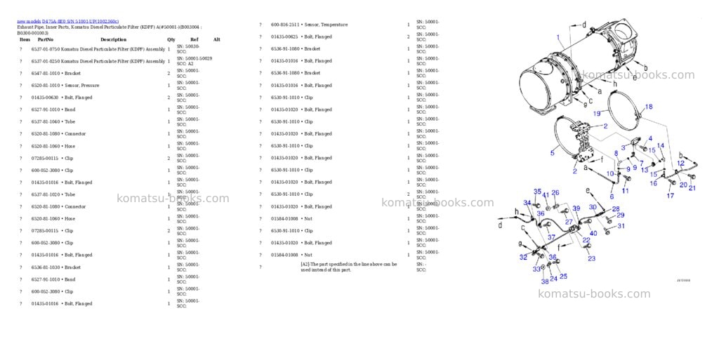 Komatsu D475A-8E0 S/N 51001-UP Parts catalog cover Page 7