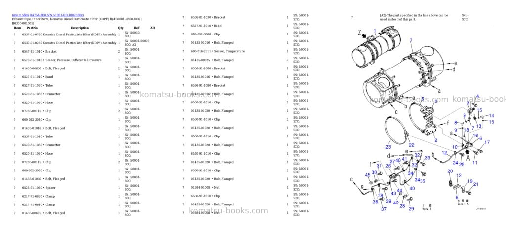 Komatsu D475A-8E0 S/N 51001-UP Parts catalog cover Page 9