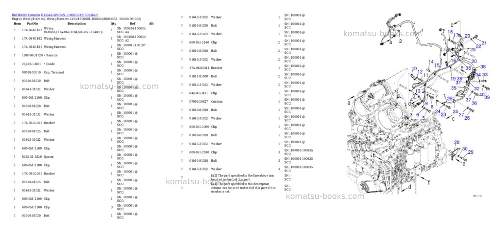 Komatsu D155AX-8E0 S/N 110001-UP Parts catalog cover Page 7 Komatsu D155AX-8E0 S/N 110001-UP Parts catalog cover Page 7