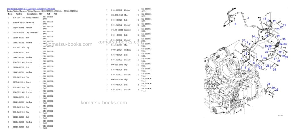 Komatsu D155AX-8 S/N 110001-UP Parts catalog cover Page 8 Komatsu D155AX-8 S/N 110001-UP Parts catalog cover Page 8