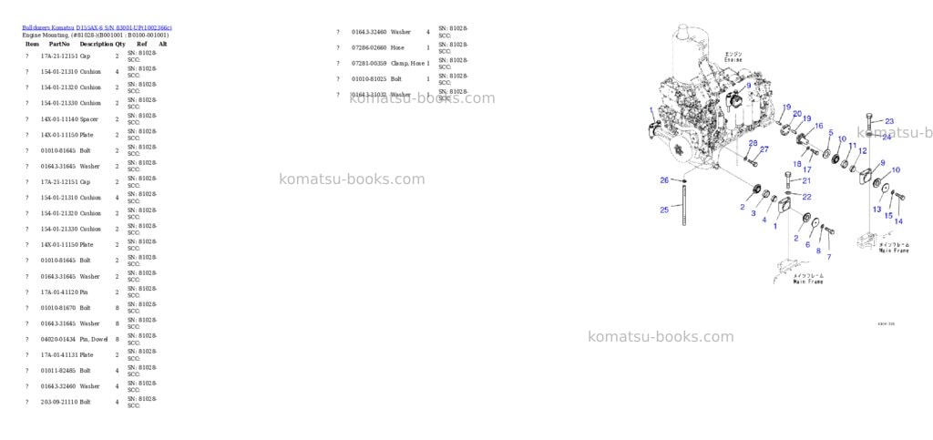 Komatsu D155AX-6 S/N 83001-UP Parts catalog cover Komatsu D155AX-6 S/N 83001-UP Parts catalog cover