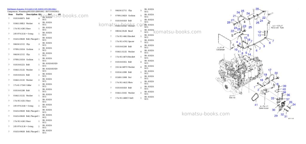 Komatsu D155AX-6 S/N 83001-UP Parts catalog cover Page 7 Komatsu D155AX-6 S/N 83001-UP Parts catalog cover Page 7