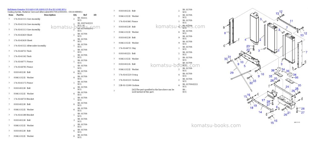 Komatsu D155AX-6 S/N 83001-UP (For EU) Parts catalog cover Page 10