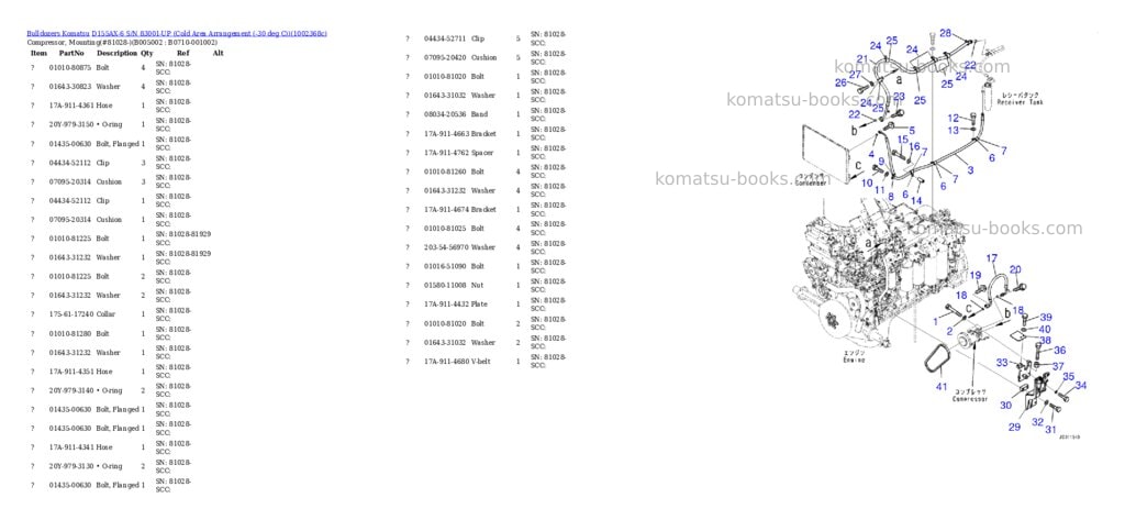 Komatsu D155AX-6 S/N 83001-UP (Cold Area Arrangement (-30 deg C)) Parts catalog cover Page 7 Komatsu D155AX-6 S/N 83001-UP (Cold Area Arrangement (-30 deg C)) Parts catalog cover Page 7