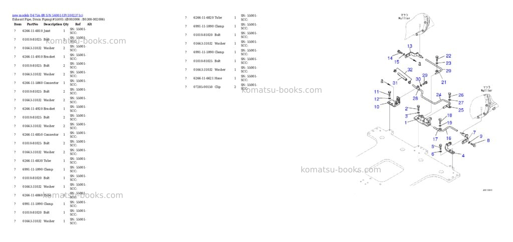 Komatsu D475A-8R S/N 56001-UP Parts catalog cover Page 9