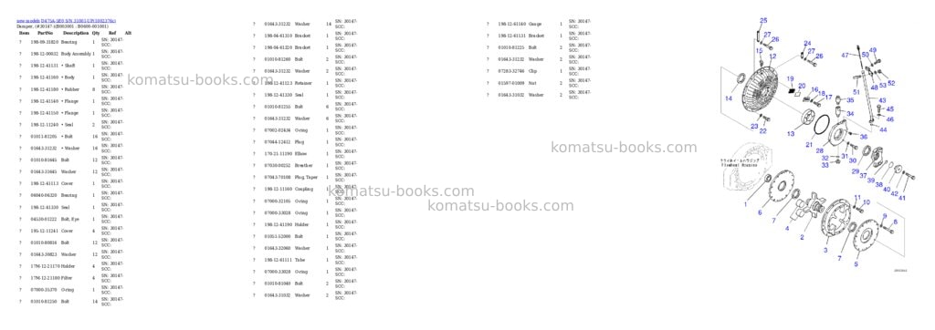 Komatsu D475A-5E0 S/N 31001-UP Parts catalog cover Page 3