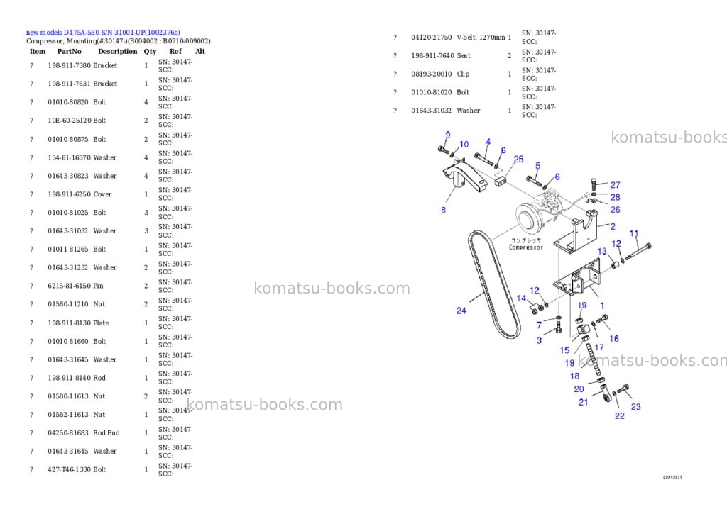 Komatsu D475A-5E0 S/N 31001-UP Parts catalog cover Page 5