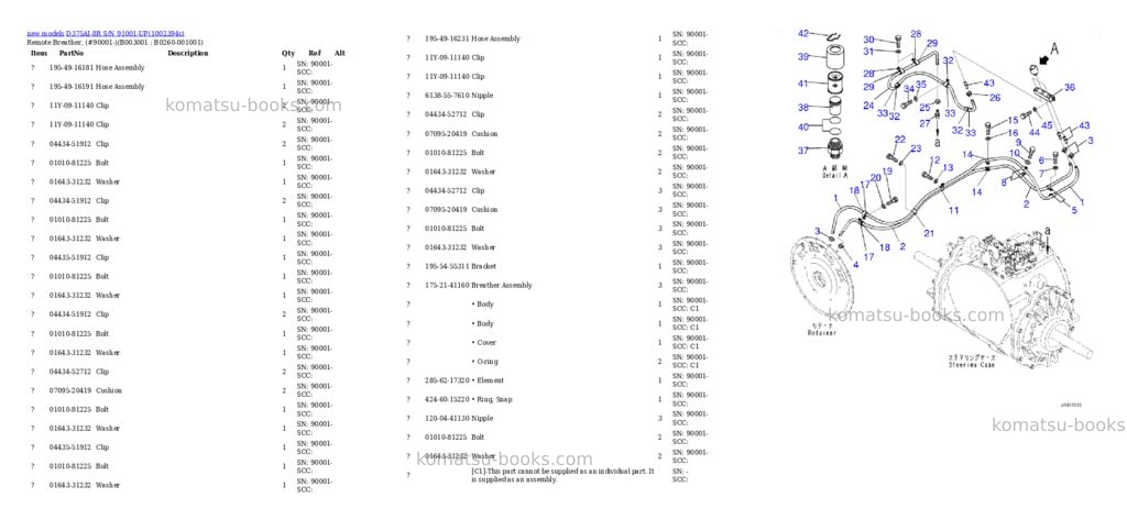 Komatsu D375AI-8R S/N 91001-UP Parts catalog cover Page 5 Komatsu D375AI-8R S/N 91001-UP Parts catalog cover Page 5