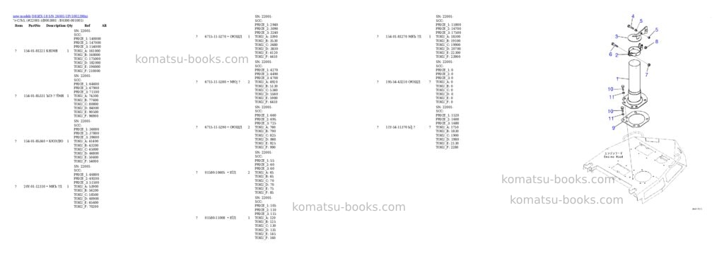 Komatsu D85EX-18 S/N 26001-UP Parts catalog cover Page 4