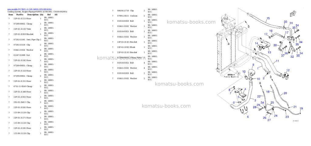 Komatsu PC78UU-11 S/N 56001-UP Parts catalog cover Page 10 Komatsu PC78UU-11 S/N 56001-UP Parts catalog cover Page 10