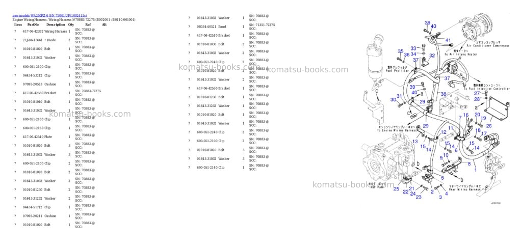 Komatsu WA200PZ-6 S/N 75001-UP Parts catalog cover Page 2