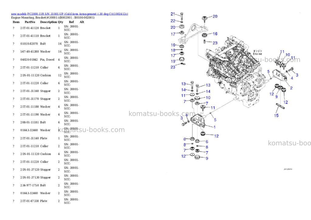 Komatsu PC2000-11R S/N 31001-UP (Cold Area Arrangement (-30 deg C)) Parts catalog cover Page 3
