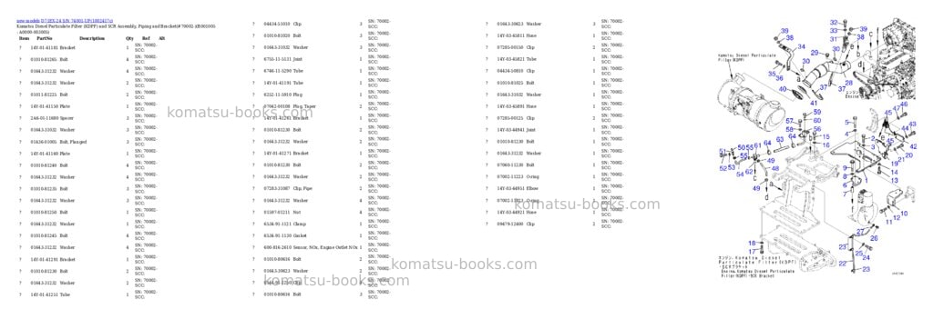 Komatsu D71EX-24 S/N 74001-UP Parts catalog cover Page 5