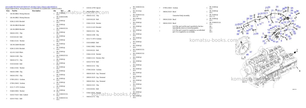 Komatsu HD1500-8 S/N 82001-UP (-40 deg C Spec.) Chassis only Parts catalog cover Page 4