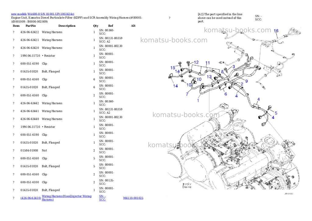Komatsu WA600-8 S/N 81001-UP Parts catalog cover Page 8