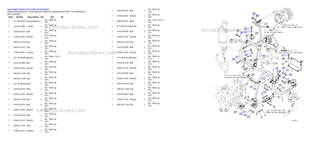 Komatsu WA200-6 S/N 75001-UP Parts catalog cover Page 2
