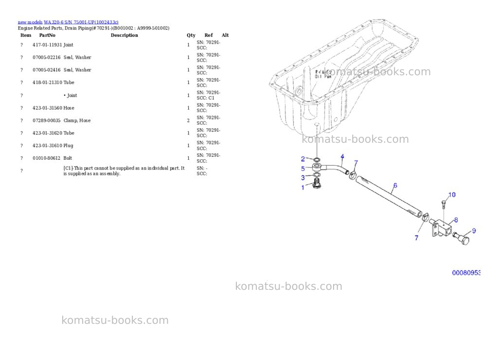 Komatsu WA320-6 S/N 75001-UP Parts catalog cover Page 2