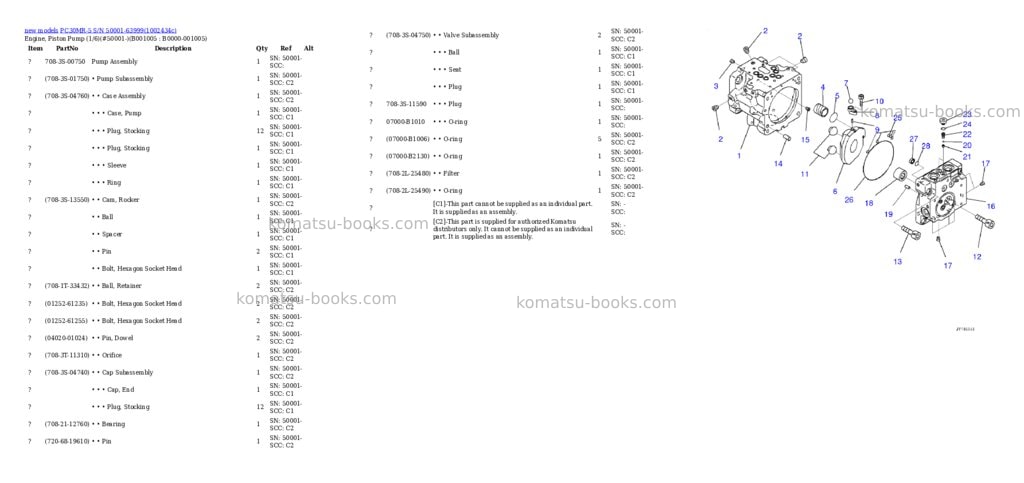 Komatsu PC30MR-5 S/N 50001-63999 Parts catalog cover Page 5 Komatsu PC30MR-5 S/N 50001-63999 Parts catalog cover Page 5