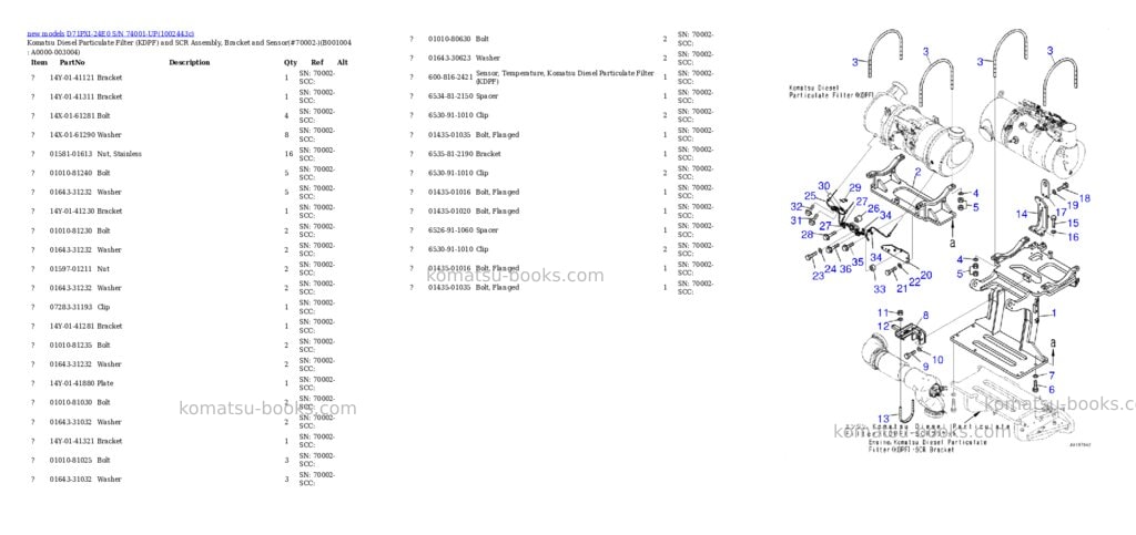 Komatsu D71PXI-24E0 S/N 74001-UP Parts catalog cover Page 3