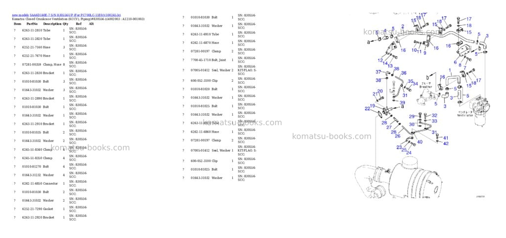 Komatsu SAA6D140E-7 S/N 830556-UP (For PC700LC-11E0/) Parts catalog cover Page 5 Komatsu SAA6D140E-7 S/N 830556-UP (For PC700LC-11E0/) Parts catalog cover Page 5