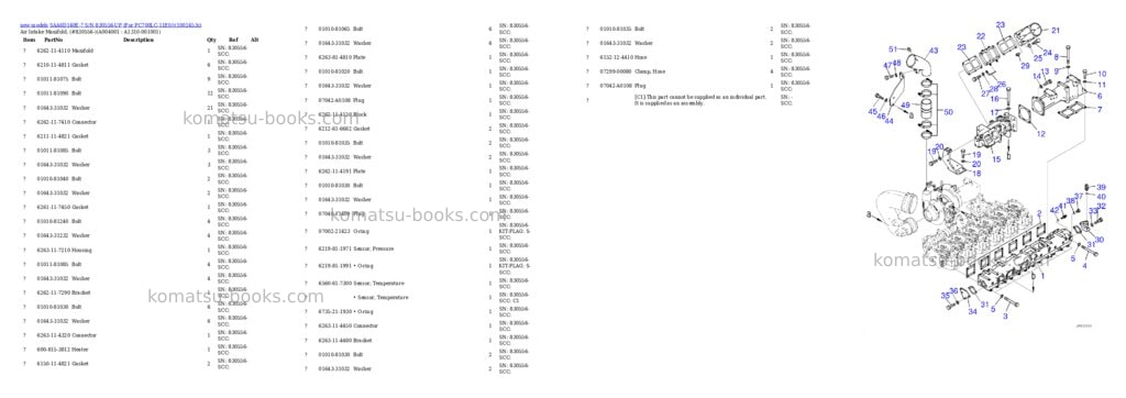 Komatsu SAA6D140E-7 S/N 830556-UP (For PC700LC-11E0/) Parts catalog cover Page 8 Komatsu SAA6D140E-7 S/N 830556-UP (For PC700LC-11E0/) Parts catalog cover Page 8
