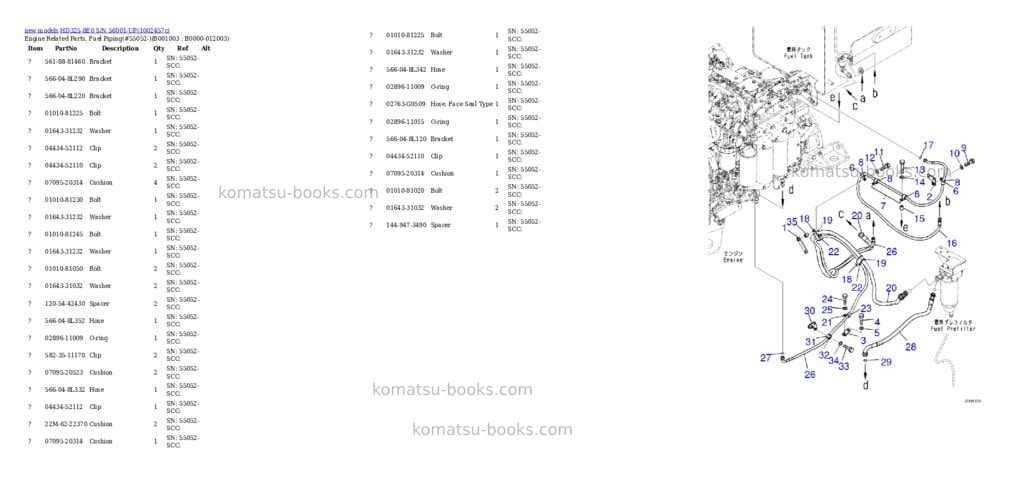 Komatsu HD325-8E0 S/N 56001-UP Parts catalog cover Page 3