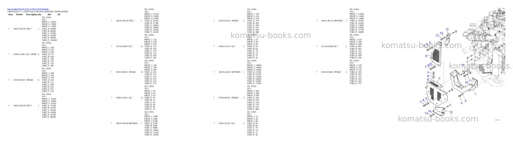 Komatsu HD325-8 S/N 51001-UP Parts catalog cover Page 6 Komatsu HD325-8 S/N 51001-UP Parts catalog cover Page 6