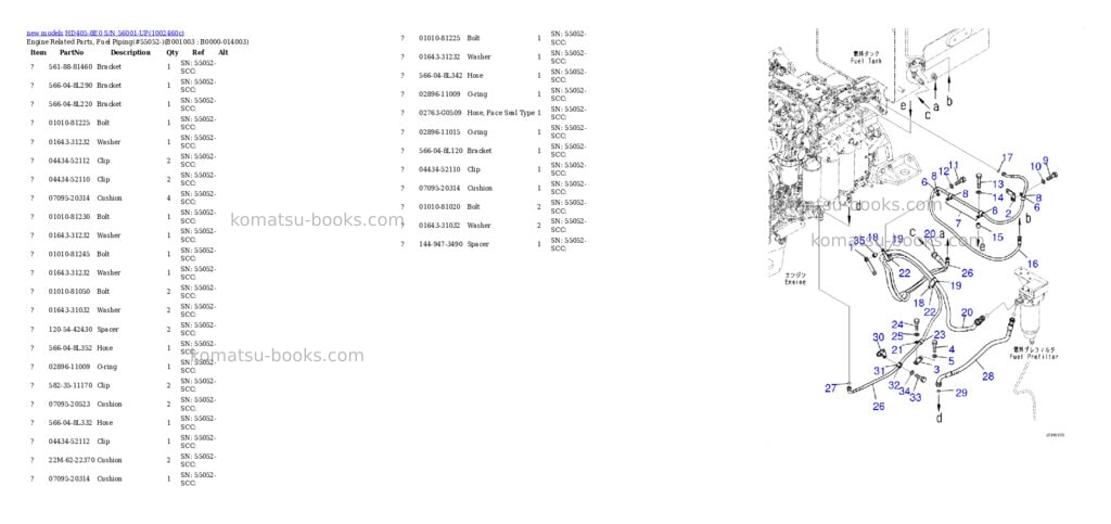 Komatsu HD405-8E0 S/N 56001-UP Parts catalog cover Page 3