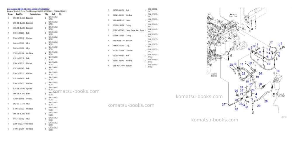Komatsu HD405-8E0 S/N 56001-UP Parts catalog cover Page 9