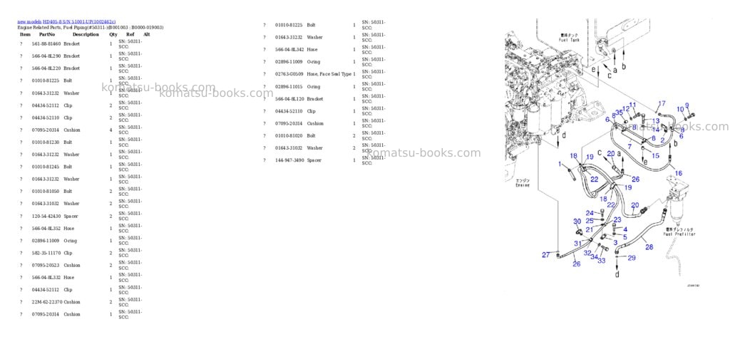 Komatsu HD405-8 S/N 51001-UP Parts catalog cover Page 3