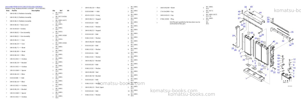 Komatsu HD405-8 S/N 51001-UP (For KAL) Parts catalog cover Page 9