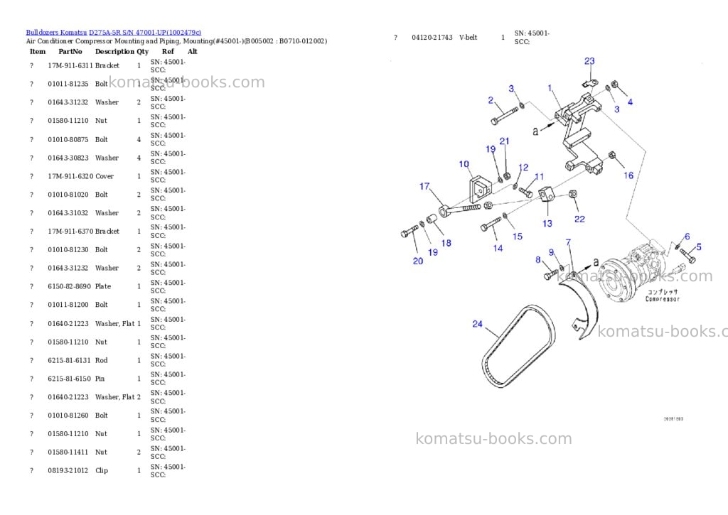 Komatsu D275A-5R S/N 47001-UP Parts catalog cover Page 6