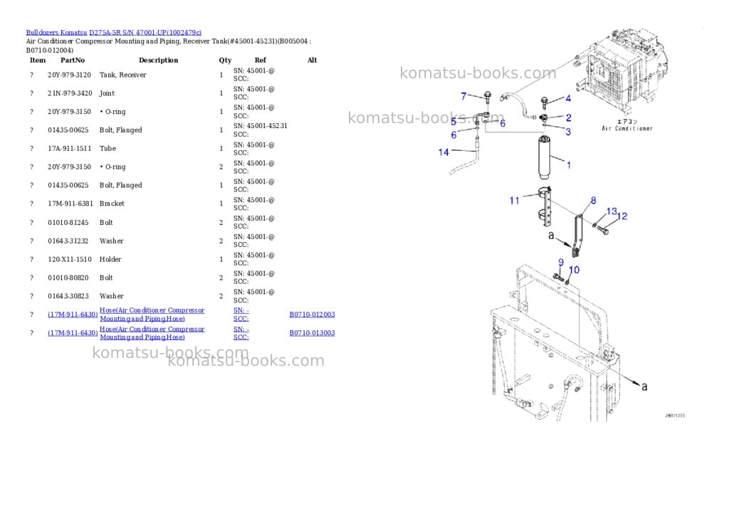 Komatsu D275A-5R S/N 47001-UP Parts catalog cover Page 8