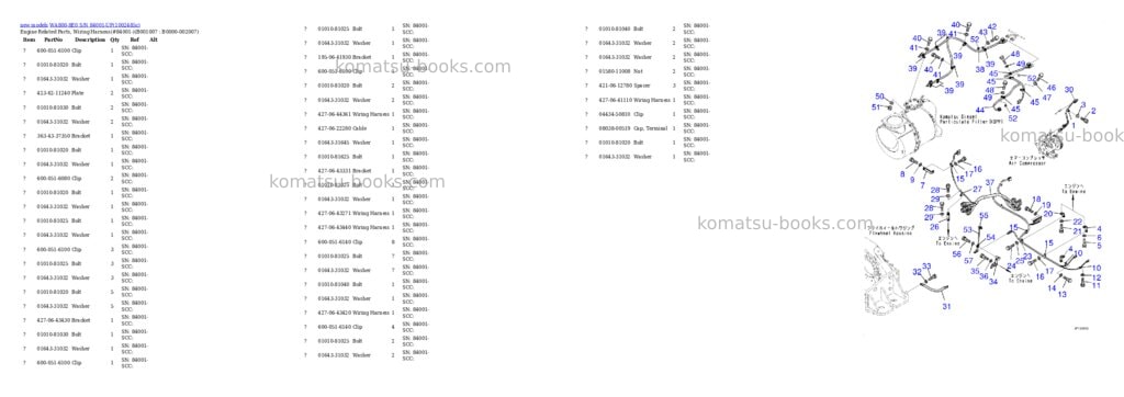 Komatsu WA800-8E0 S/N 84001-UP Parts catalog cover Page 7 Komatsu WA800-8E0 S/N 84001-UP Parts catalog cover Page 7