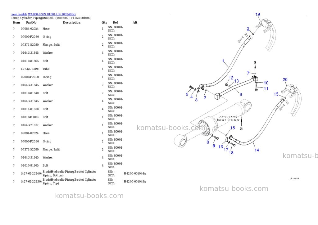 Komatsu WA800-8 S/N 81001-UP Parts catalog cover Page 3