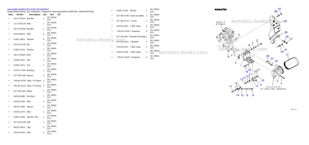 Komatsu WA900-8 S/N 91001-UP Parts catalog cover Page 4