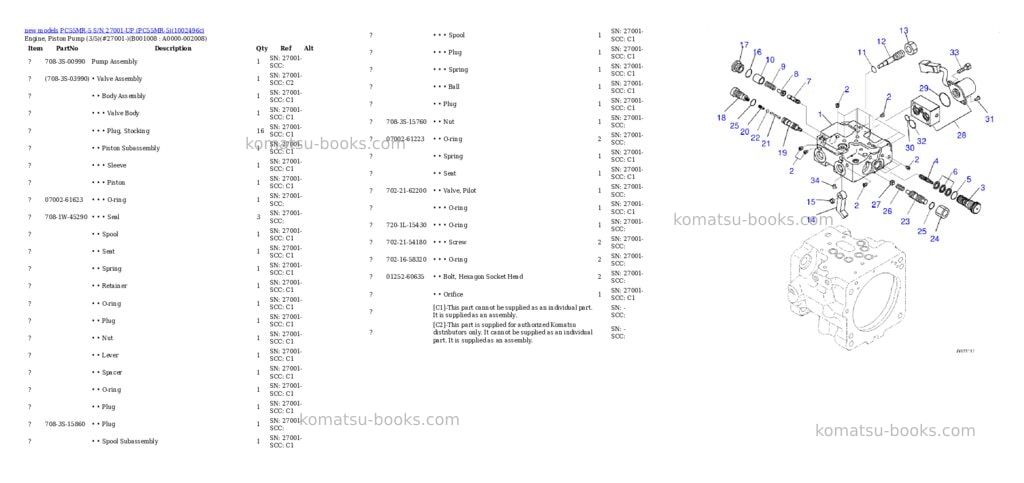 Komatsu PC55MR-5 S/N 27001-UP (PC55MR-5) Parts catalog cover Page 8