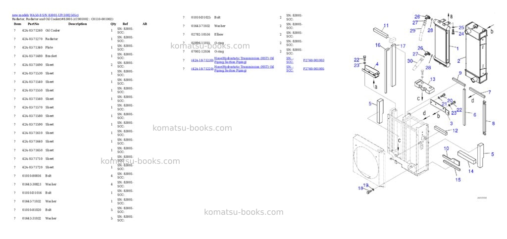 Komatsu WA50-8 S/N 83001-UP Parts catalog cover Page 10 Komatsu WA50-8 S/N 83001-UP Parts catalog cover Page 10
