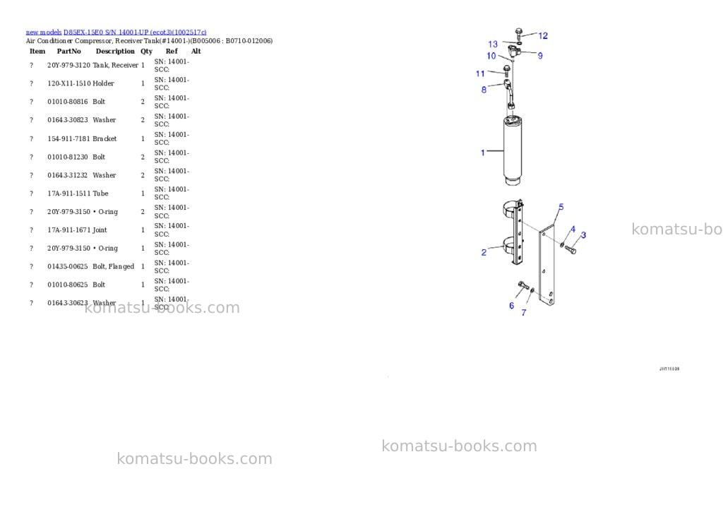 Komatsu D85EX-15E0 S/N 14001-UP (ecot3) Parts catalog cover Page 10