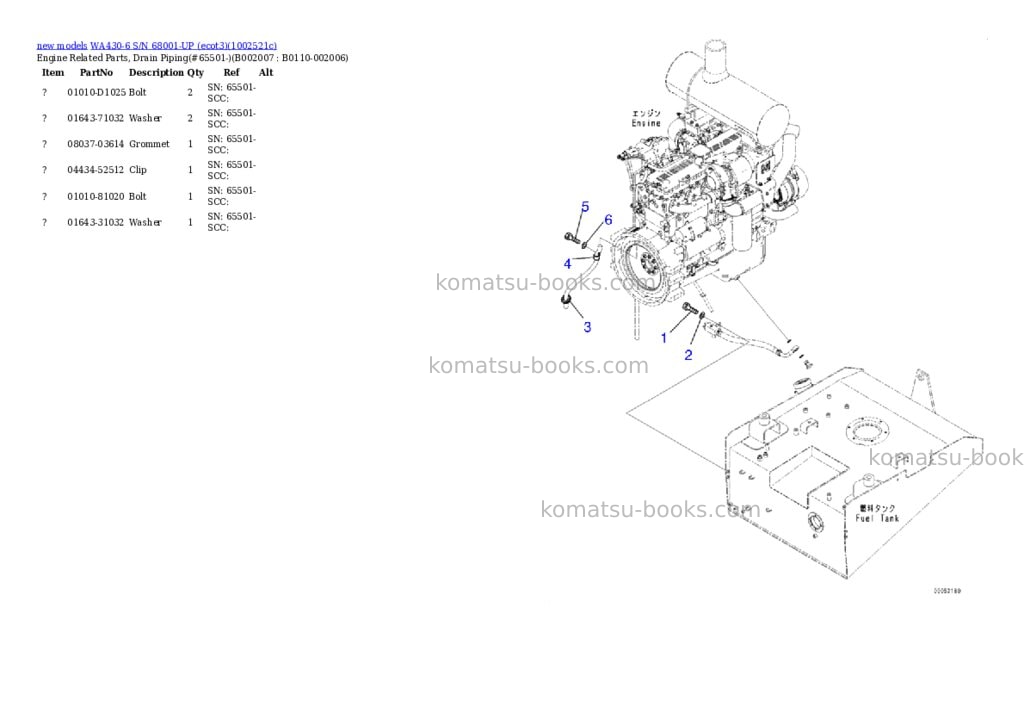 Komatsu WA430-6 S/N 68001-UP (ecot3) Parts catalog cover Page 8 Komatsu WA430-6 S/N 68001-UP (ecot3) Parts catalog cover Page 8