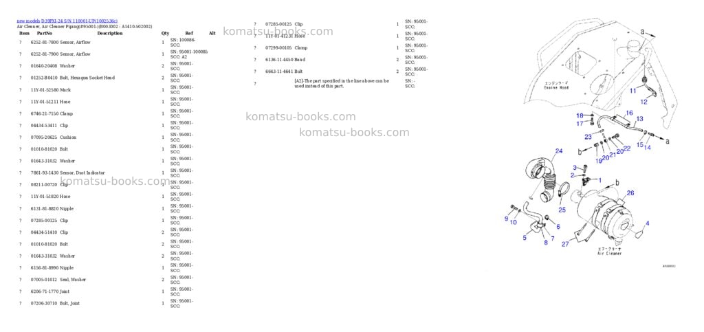 Komatsu D39PXI-24 S/N 110001-UP Parts catalog cover Page 7 Komatsu D39PXI-24 S/N 110001-UP Parts catalog cover Page 7