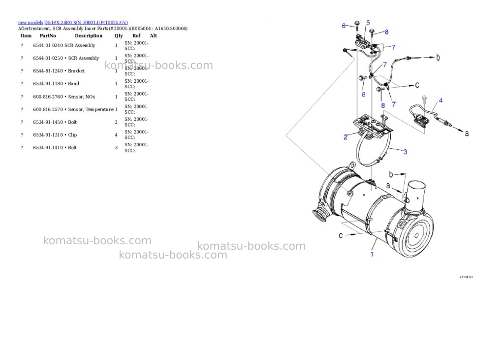 Komatsu D51EX-24E0 S/N 30001-UP Parts catalog cover Page 10