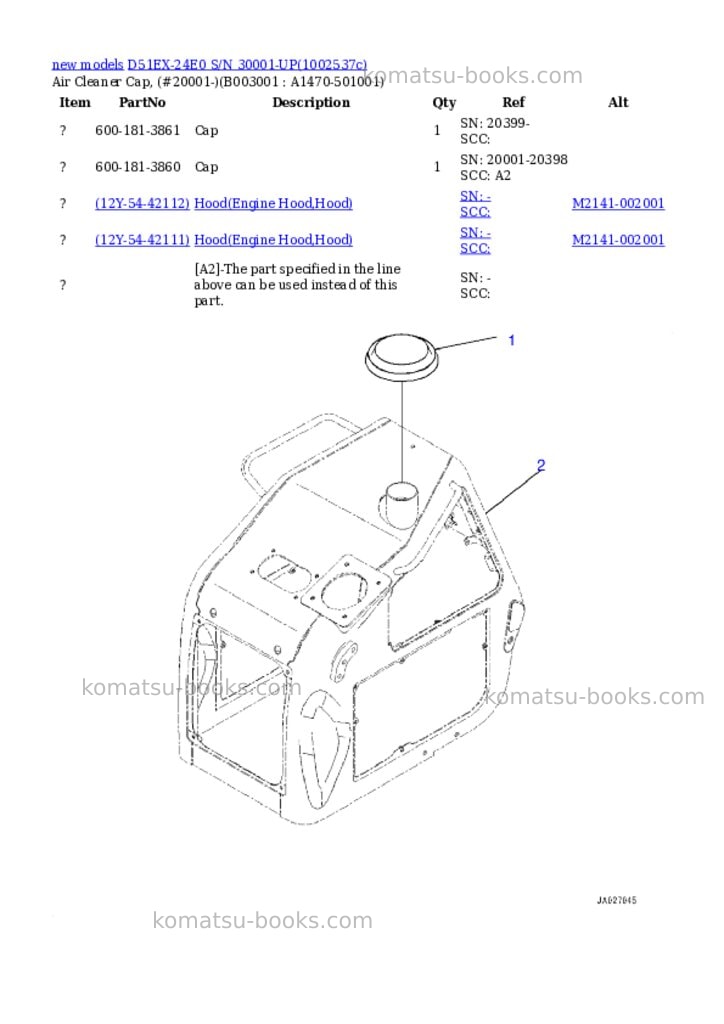 Komatsu D51EX-24E0 S/N 30001-UP Parts catalog cover Page 4