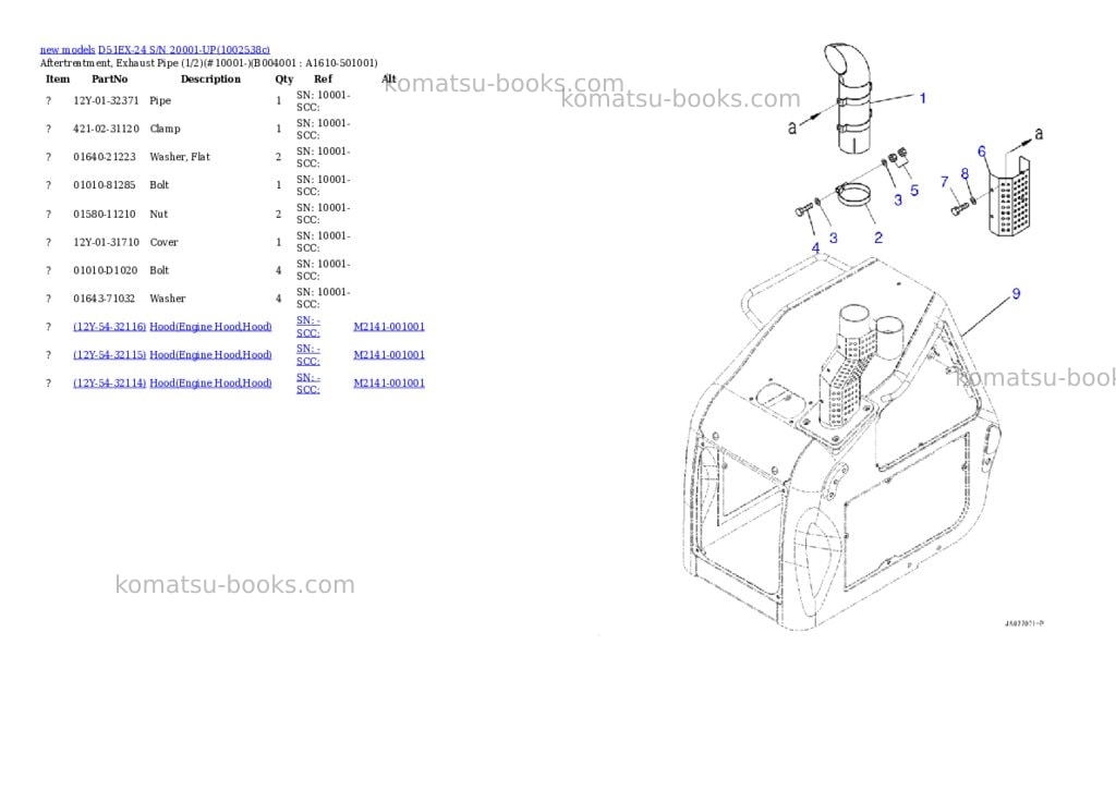 Komatsu D51EX-24 S/N 20001-UP Parts catalog cover Page 4