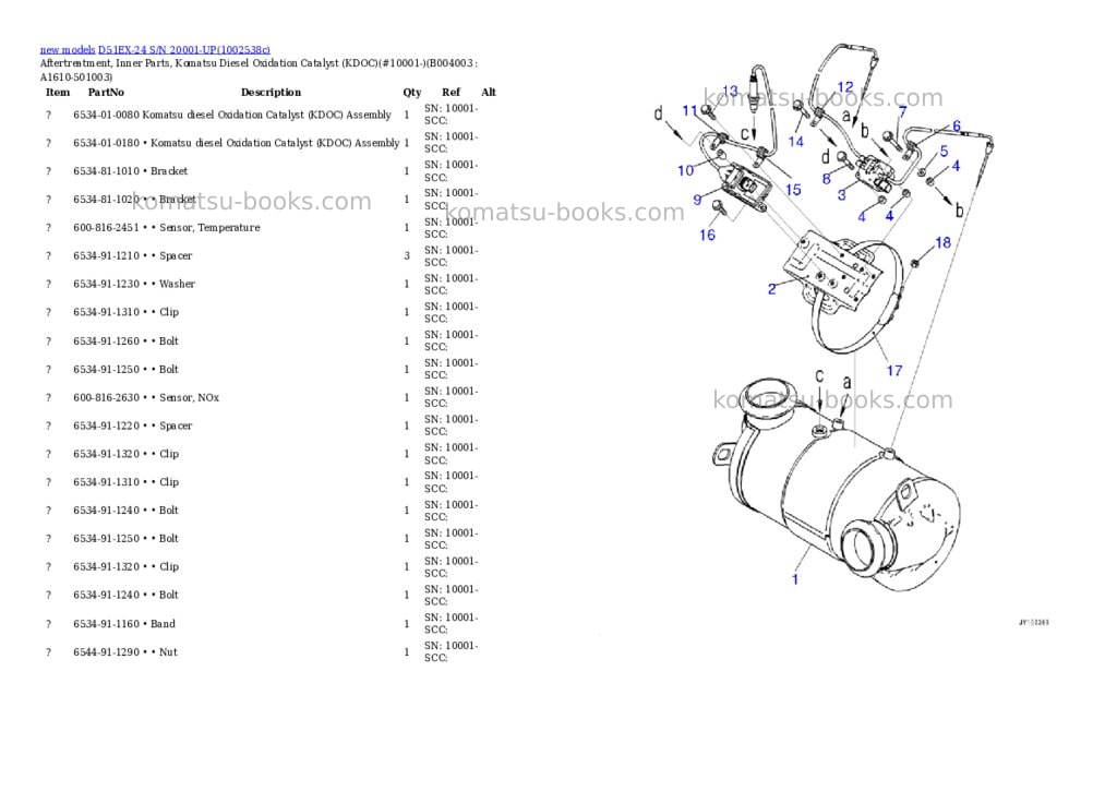 Komatsu D51EX-24 S/N 20001-UP Parts catalog cover Page 6