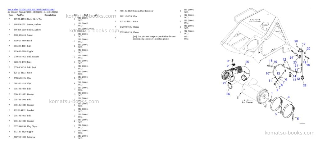 Komatsu D51EXI-24E0 S/N 30001-UP Parts catalog cover Page 3