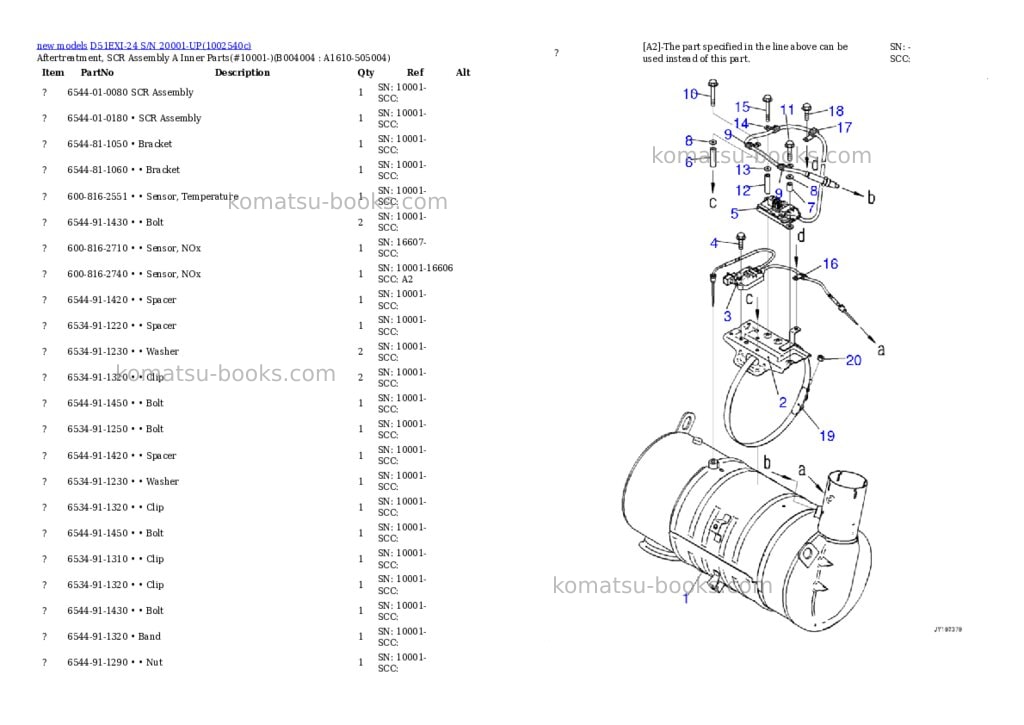 Komatsu D51EXI-24 S/N 20001-UP Parts catalog cover Page 10